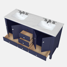 Load image into Gallery viewer, Orion 60'' Blue - Double Sink