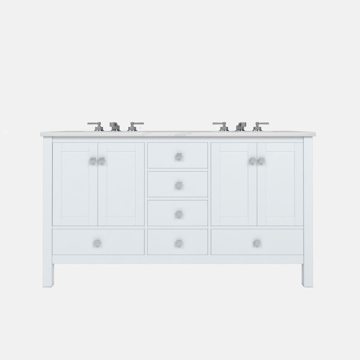 Orion 60'' White - Double Sink