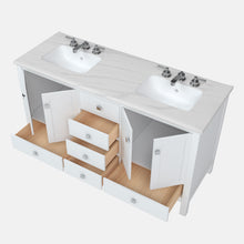 Load image into Gallery viewer, Orion 60&#39;&#39; White - Double Sink
